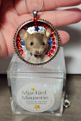 Taxidermy Mouse Head Pendant