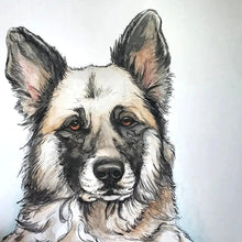 Load image into Gallery viewer, Custom Watercolor Pet Portrait Painting